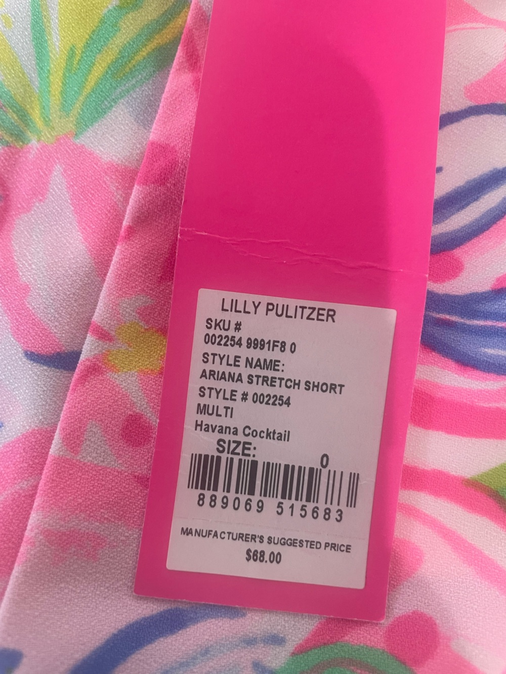 Lilly Pulitzer Multi Pink Floral Ariana Stretch Short